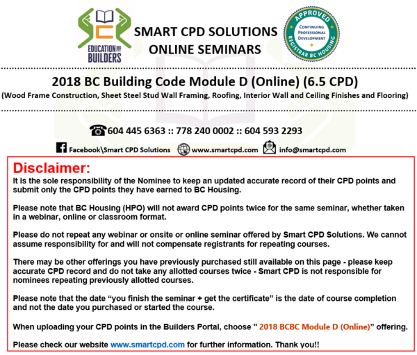 (Online) 2018 BCBC Module D
