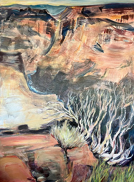 *Art Workshop: MEDIA MANIPULATION Oil resist and acrylic paint - Instructor: Fran Sutherland