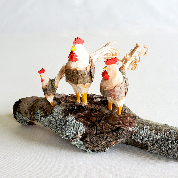 WHITTLING - ROOSTER