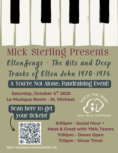 Mick Sterling Presents: ELTON SONGS  for the You're Not Alone Benefit 