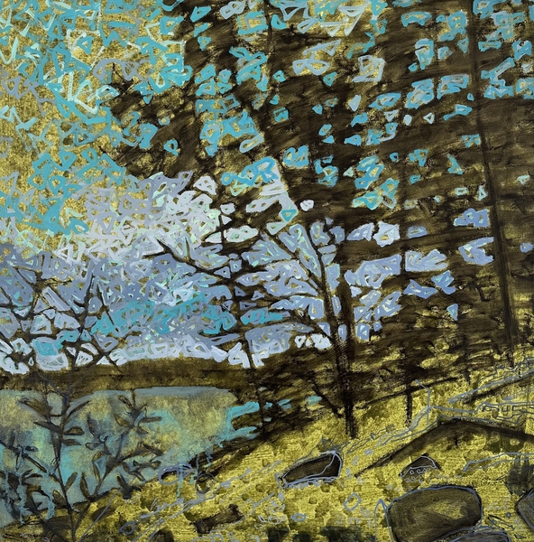 ACRYLIC PAINTING - SPRING LANDSCAPE