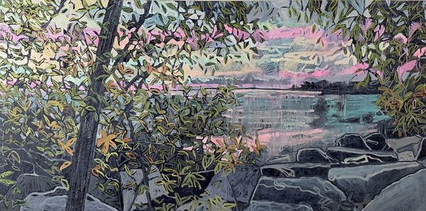 ACRYLIC PAINTING - SPRING LANDSCAPE