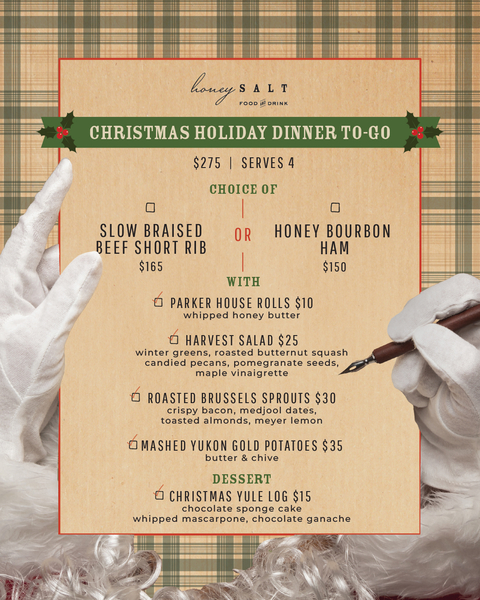 CHRISTMAS EVE DINNER TO GO 2025