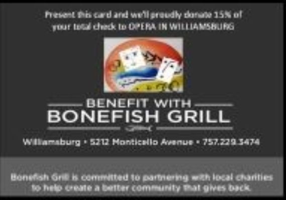 Opera evening at The Bonefish Grill (not a performance)