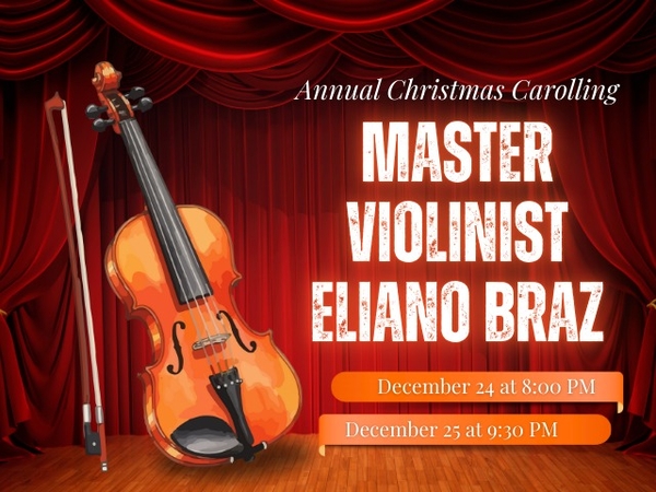Annual Christmas Carolling with Master Violinist Eliano Braz