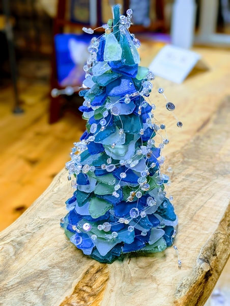 Shimmering Sea Glass Christmas Tree