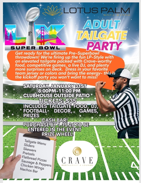 Superbowl Adult Tailgate Party
