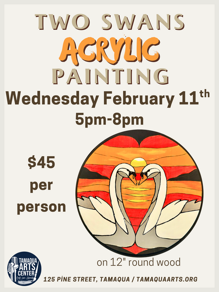 Two Swan Acrylic Painting