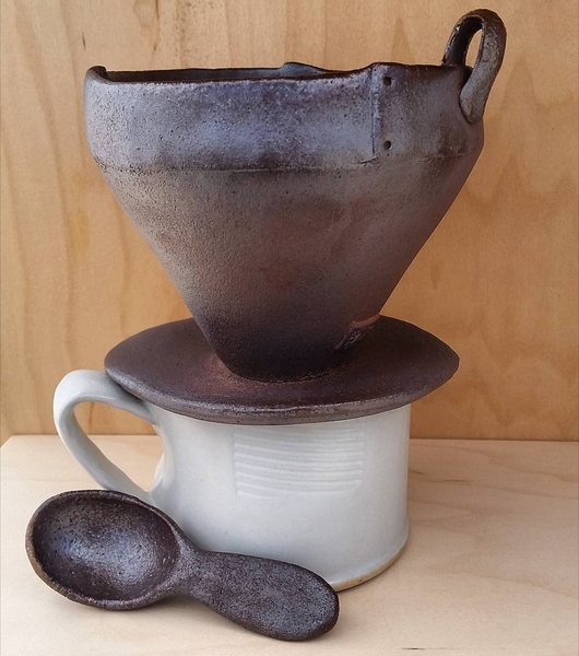 HAND BUILDING CLAY, POUR-OVER COFFEE SET
