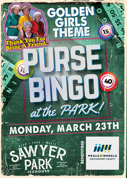 Purse Bingo at the Park - MONDAY  MARCH 23th  benefiting Meals on Wheels Montgomery County