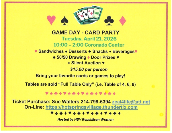 Game Day - Card Party
