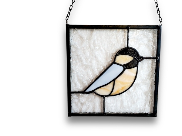 INTRODUCTORY STAINED GLASS -CHICKADEE