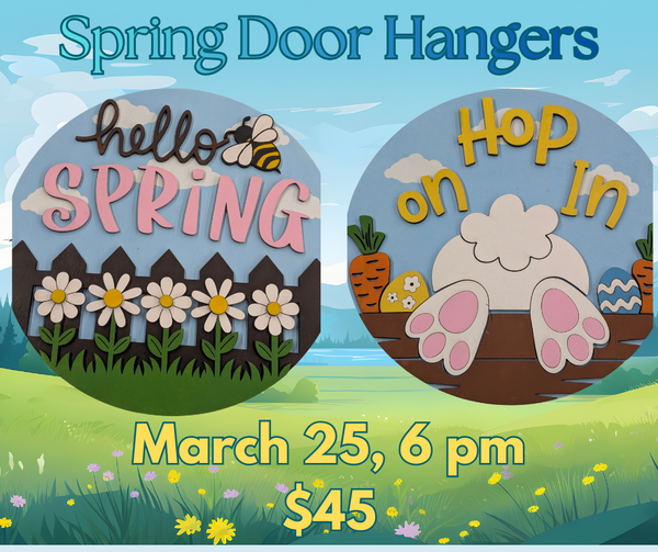 🐣 Spring Door Hanger Signs via ThunderTix