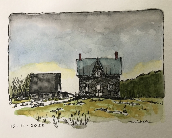 ARCHITECTURAL DRAWING WITH WATERCOLOUR