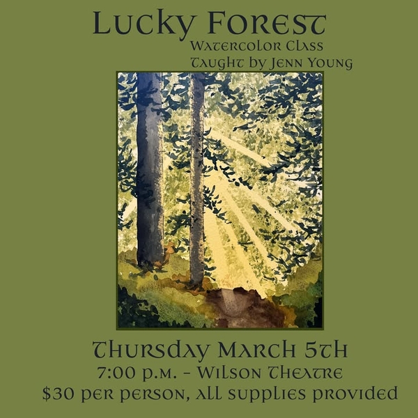 Lucky Forest Watercolor Class