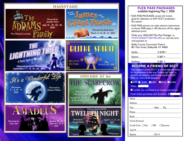 Season brochure with flex pass info