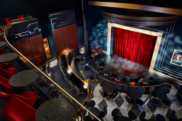 view of stage from mezzanine
