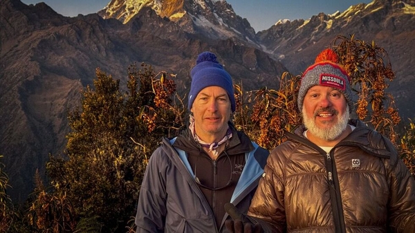 BOB AND DAVID CLIMB MACHU PICCHU at the Grange Hall