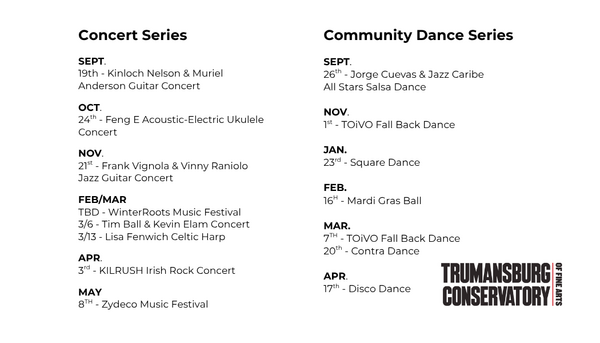 Overall Season Ticket Package: Concert & Dance for $225