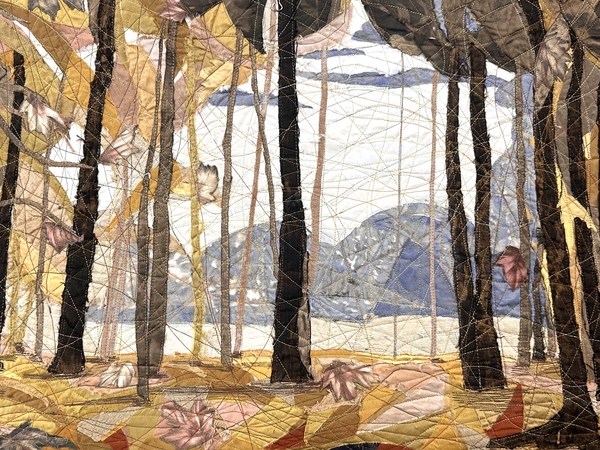 SALVAGED FABRIC - FALL LANDSCAPE