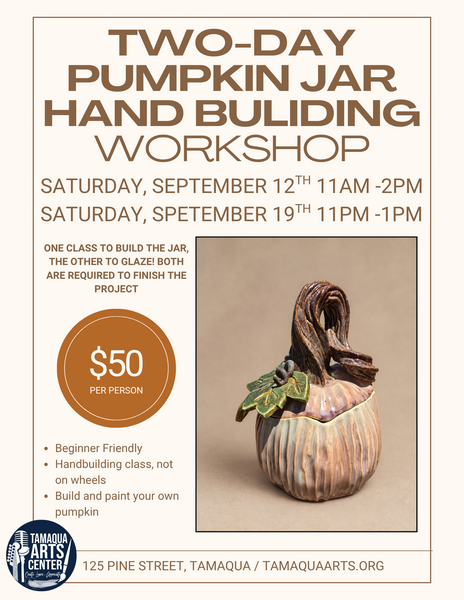 Two-Day Hand building Pumpkin Jar