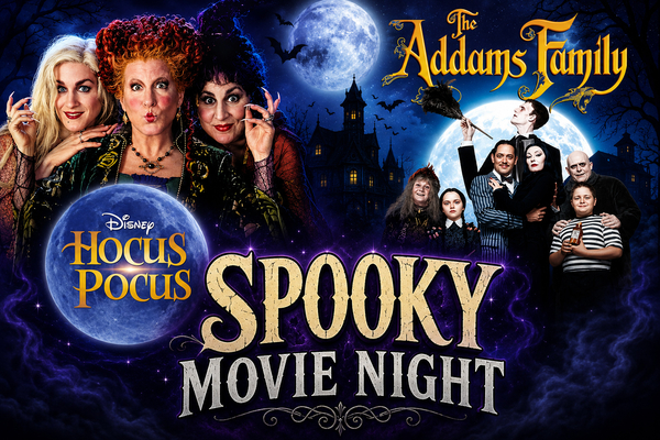 Spooky Movie Night featuring the Addams Family and Hocus Pocus 