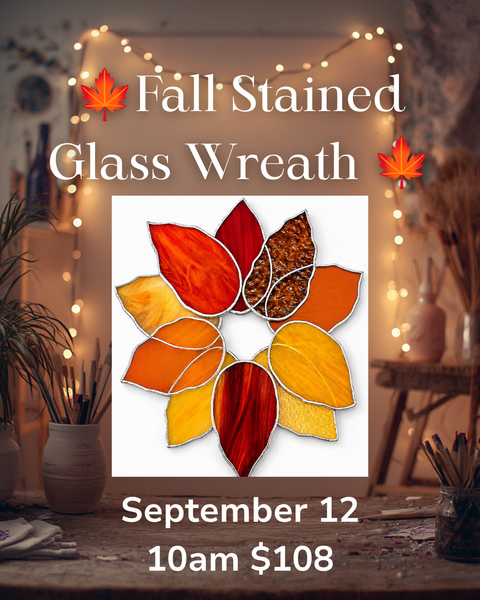 🍁 Fall Stained Glass Wreath🍁
