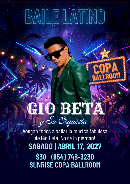 Baile Latino Con Gio Beta Y su Orquesta