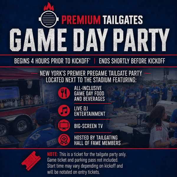 Premium Tailgates: New York Giants Game Day Party