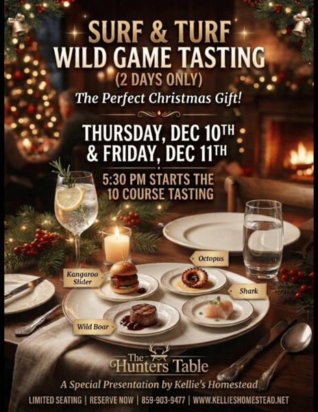 Surf & Turf Wild Game Food Tasting 