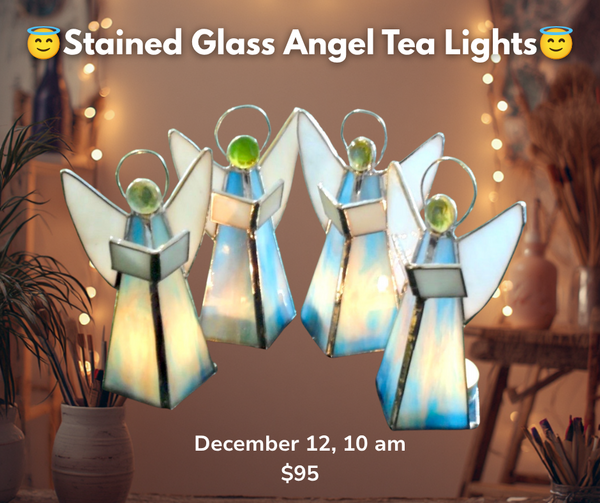 Stained Glass 3D Angel Tealights