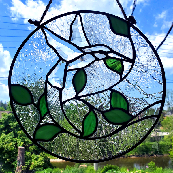 HUMMINGBIRD PANEL -STAINED GLASS NOVICE