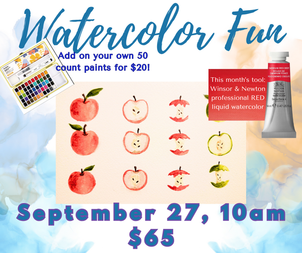 🍎Watercolor 101: SEPTEMBER, September Apples 