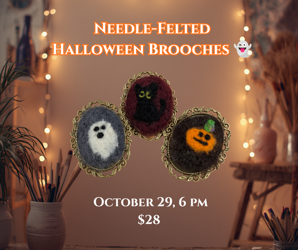 Needle-Felted Halloween Brooches 🎃