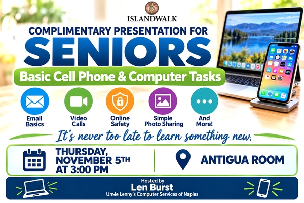 Basic Cell Phone & Computer Tasks for Seniors Seminar