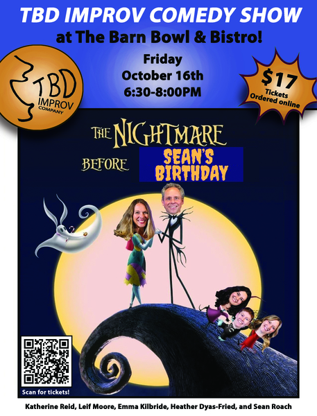 TBD Improv Comedy Show, Oct 16, 6:30pm