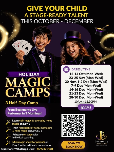 (Kids Magic Camp – Ages 7–12) 3-Half Days / 3-Full Days | Give Your Child a Stage-Ready Talent