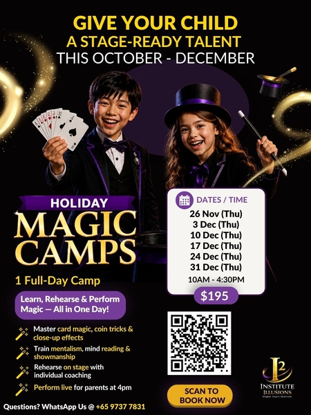 (Kids Magic Camp – Ages 7–12) 1-Full Day | Give Your Child a Stage-Ready Talent