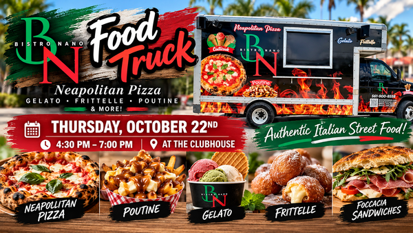 Bistro Nano Food Truck On Site  4:30pm to 7pm
