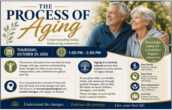 The Process of Aging – FREE Zoom Lecture
