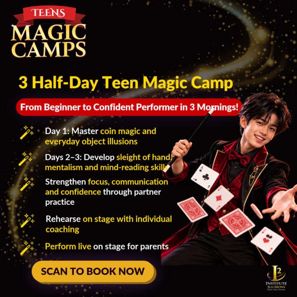 (Teen Magic Camp – Ages 13-18 ) 3-Half Days / 3-Full Days | Give Your Teen a Stage-Ready Talent