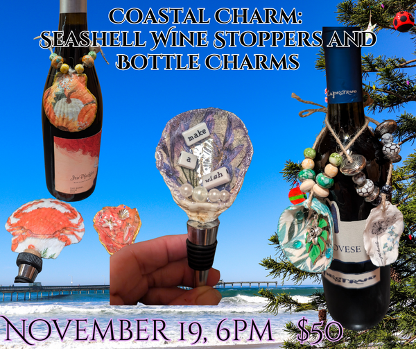 Coastal Charm: Seashell Wine Stoppers and Bottle Charms
