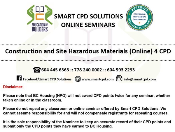(Online) Construction and Site Hazardous Materials 